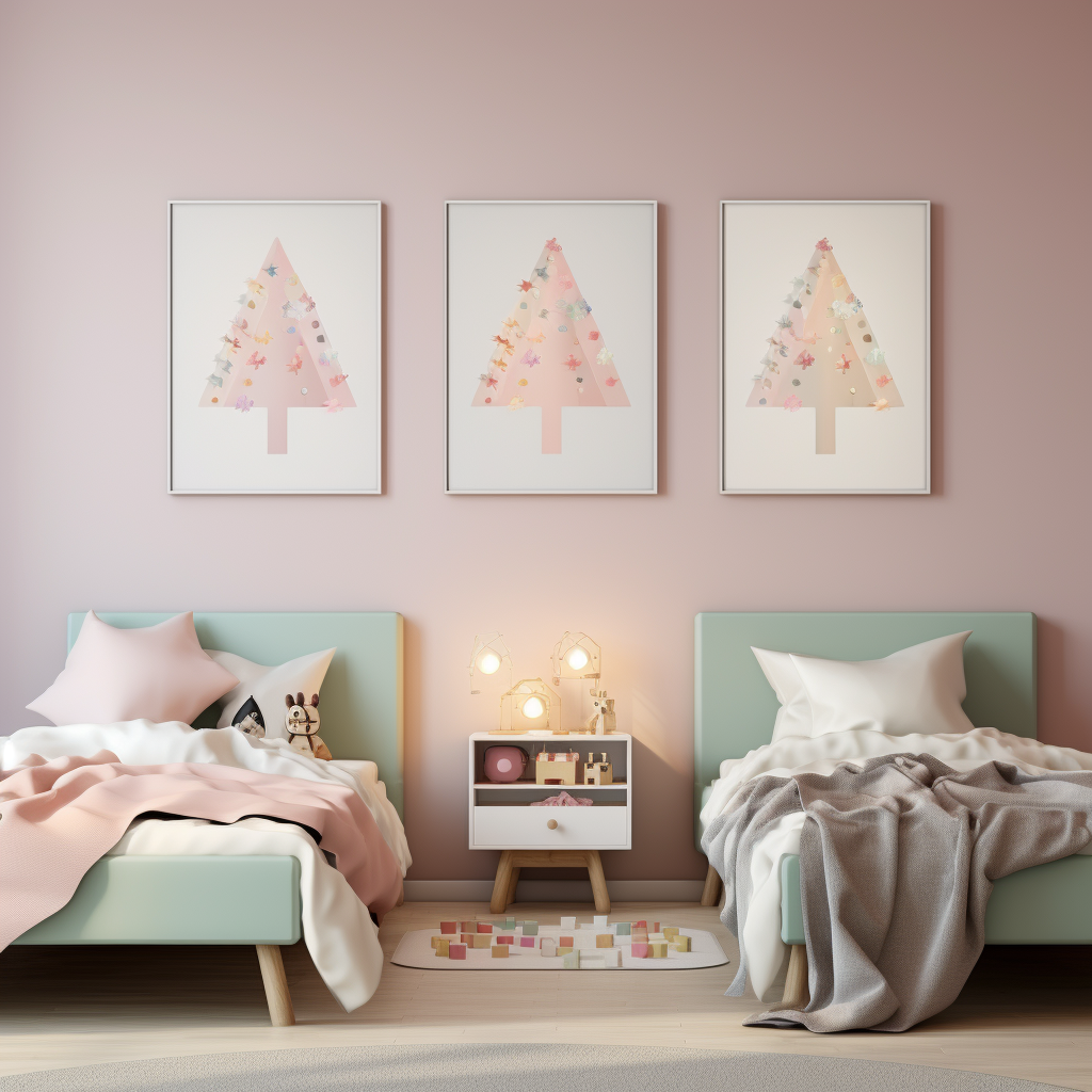 Retro Christmas Wall Art: