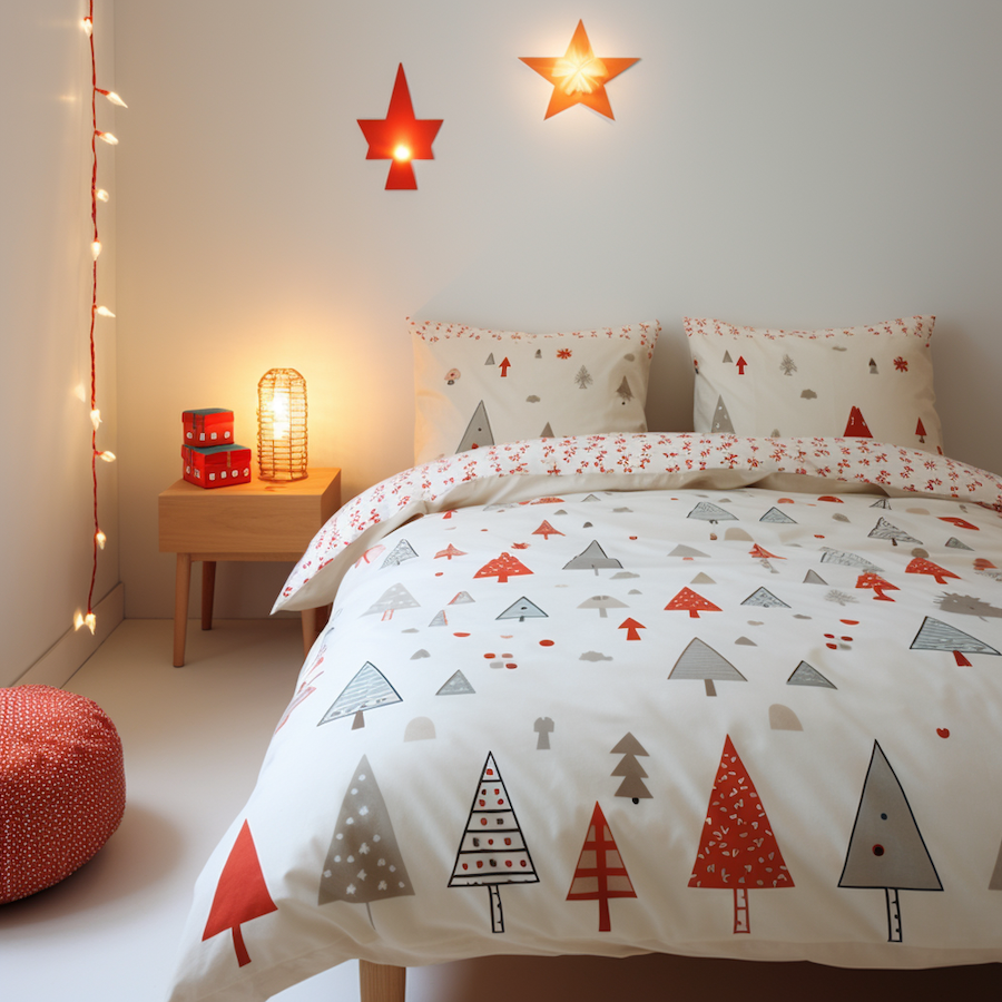 Stylish Christmas Themed Bedding: