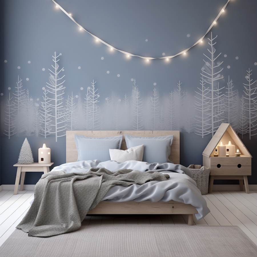 Removable Winter Wallpaper or Mural: