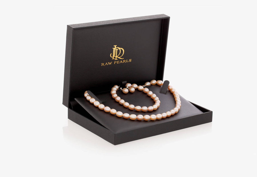 PINK PEARL JEWELRY SET - RAW PEARLS