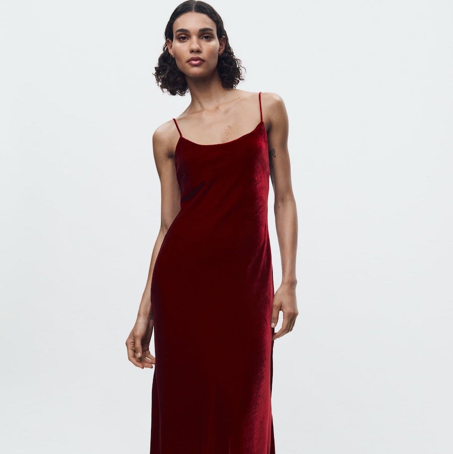 Zara Velvet Slip Dress