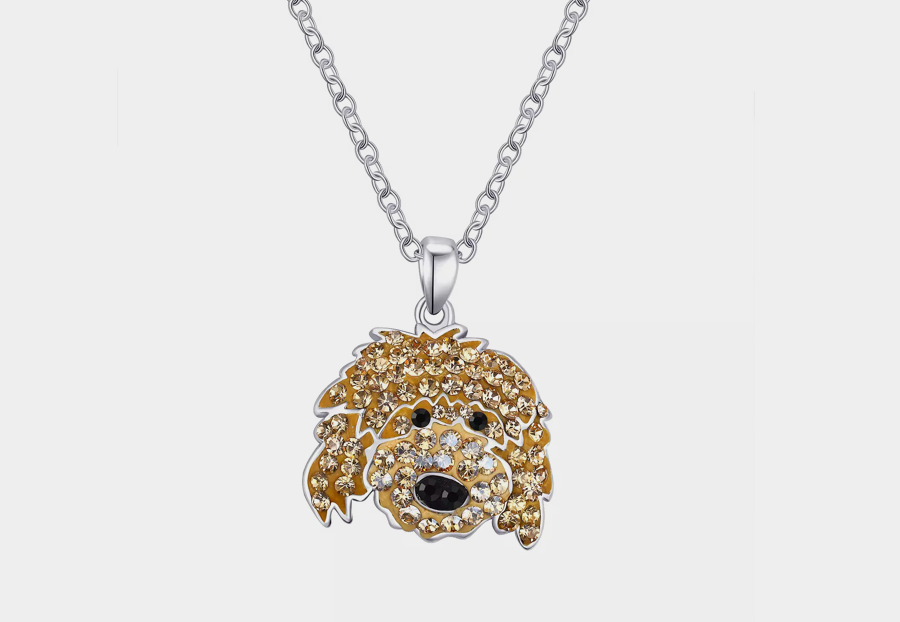 LABRADOODLE PENDANT NECKLACE- CRYSTAL COLLECTIVE