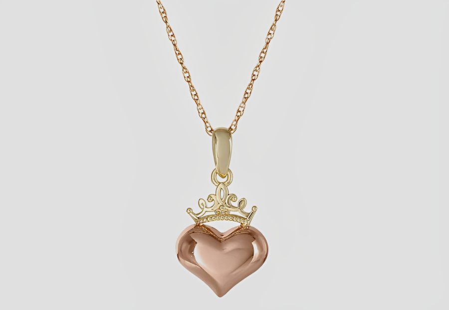 PRINCESS HEART & CROWN NECKLACE - DISNEY