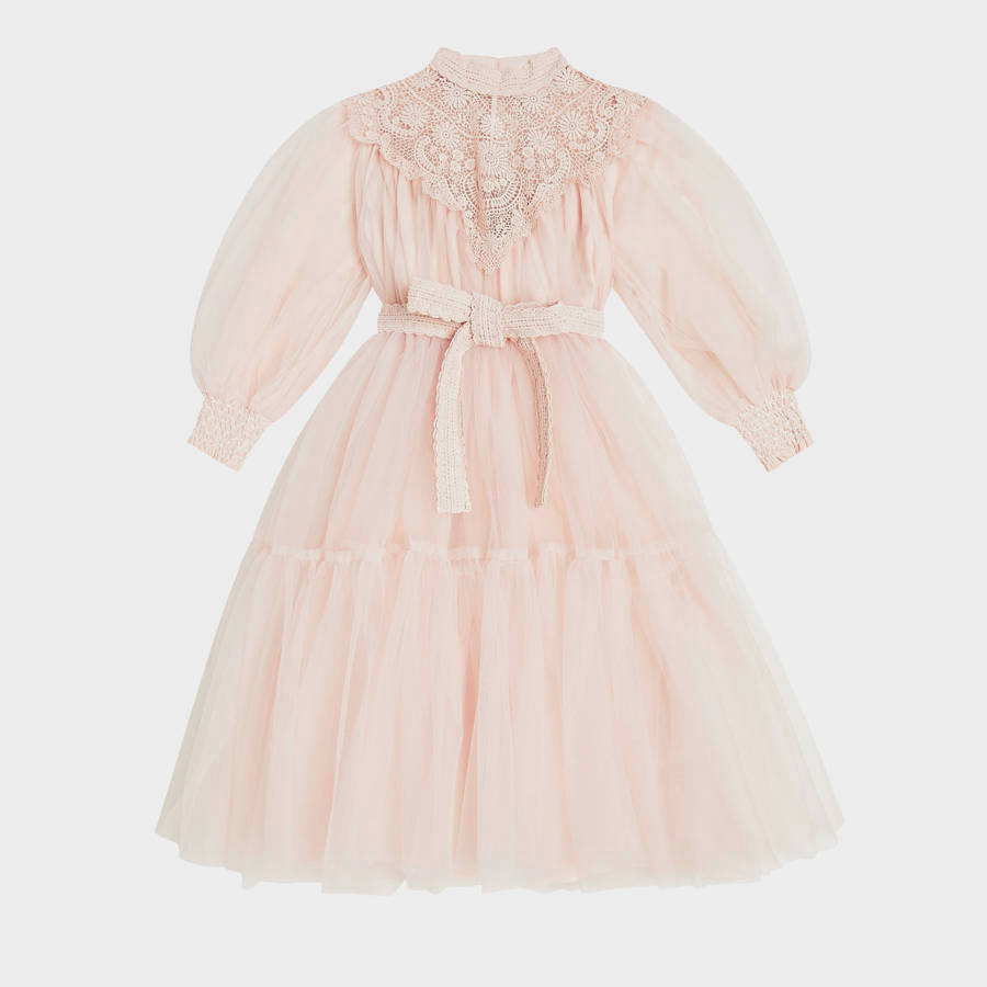 Ruffled tulle dress