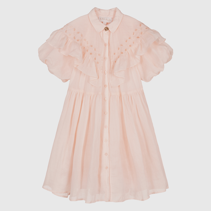 Ruffled linen dress