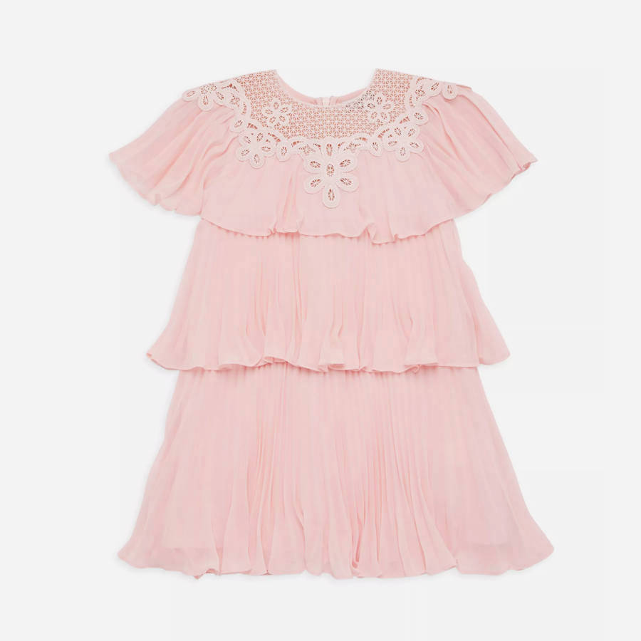 Little Girl's & Girl's Tiered Chiffon Dress