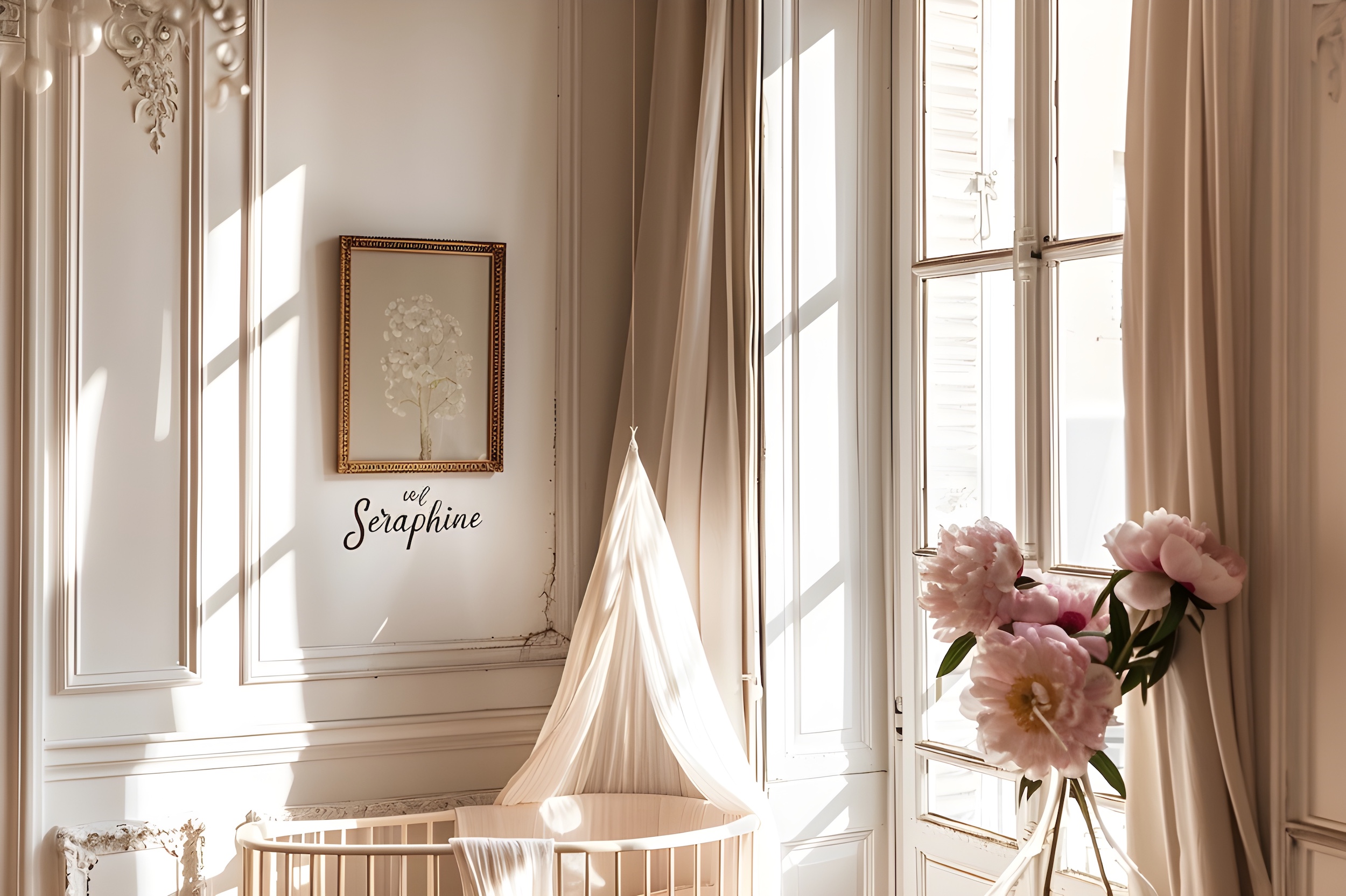 Luxury girls baby names 2026 — elegant Parisian nursery